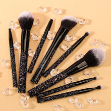 Cargar imagen en el visor de la galería, 8 Pieces Sparkle Brush Set With Holder (Black)
