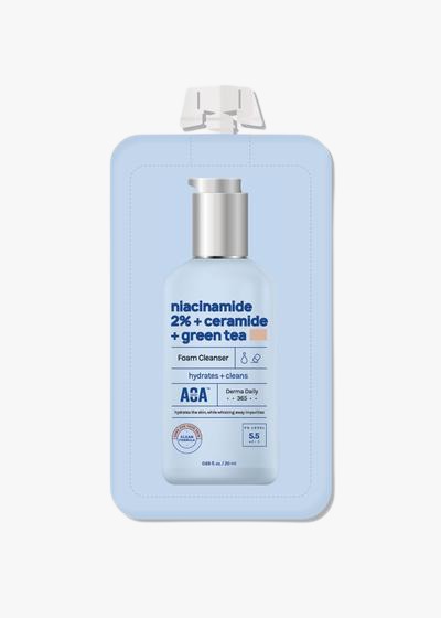 AOA Skin Niacinamide 2% Ceramide Green Tea Foam Cleanser